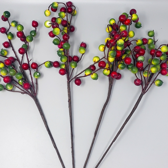Set Of 4 Crabapple Berry Pick (Artificial) - Picture 1 of 9